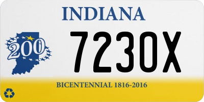 IN license plate 723OX