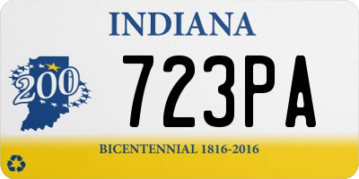 IN license plate 723PA