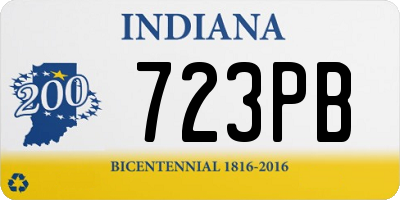 IN license plate 723PB