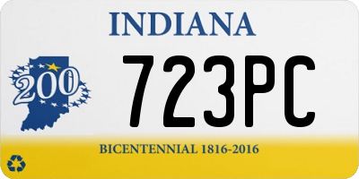 IN license plate 723PC