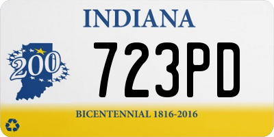 IN license plate 723PD
