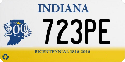 IN license plate 723PE