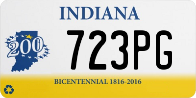 IN license plate 723PG