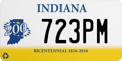 IN license plate 723PM
