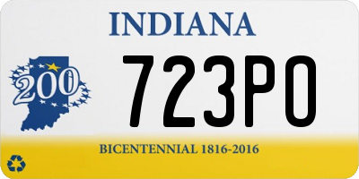 IN license plate 723PO