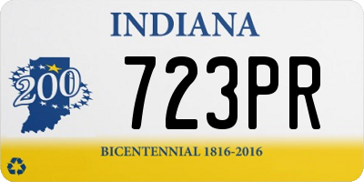 IN license plate 723PR