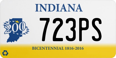 IN license plate 723PS