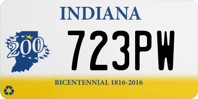 IN license plate 723PW