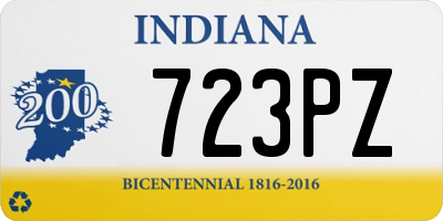 IN license plate 723PZ