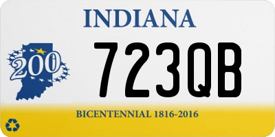 IN license plate 723QB