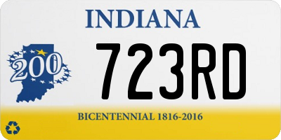 IN license plate 723RD