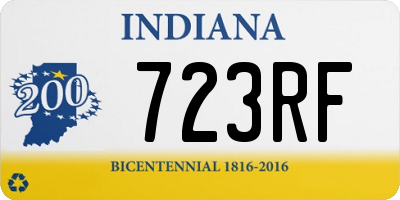 IN license plate 723RF