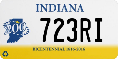 IN license plate 723RI