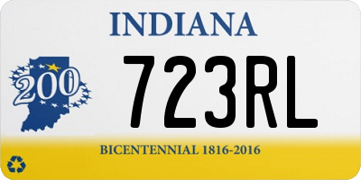 IN license plate 723RL