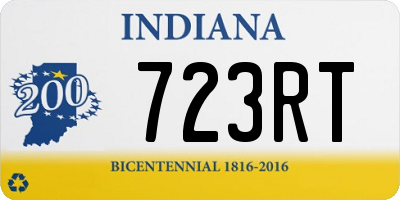 IN license plate 723RT