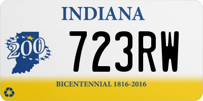 IN license plate 723RW