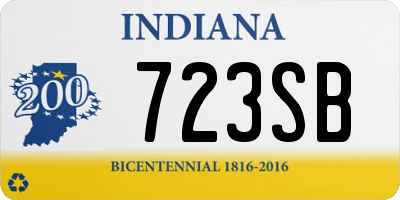 IN license plate 723SB