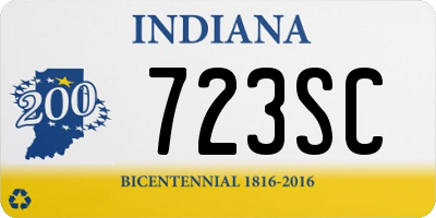 IN license plate 723SC