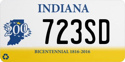 IN license plate 723SD