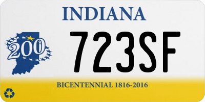 IN license plate 723SF