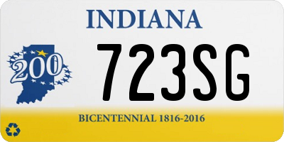 IN license plate 723SG