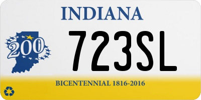 IN license plate 723SL