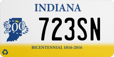 IN license plate 723SN