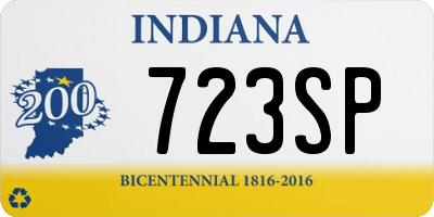IN license plate 723SP