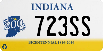 IN license plate 723SS