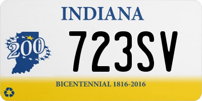 IN license plate 723SV