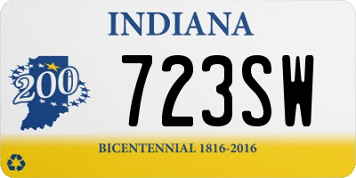 IN license plate 723SW