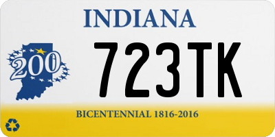 IN license plate 723TK