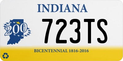 IN license plate 723TS