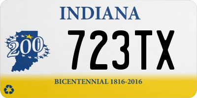 IN license plate 723TX