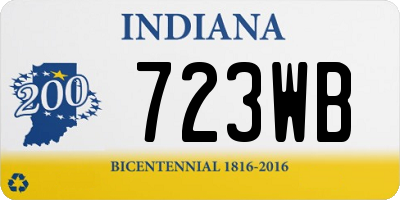 IN license plate 723WB