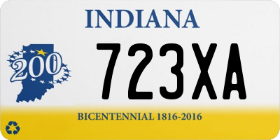 IN license plate 723XA