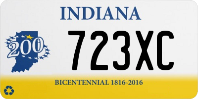 IN license plate 723XC