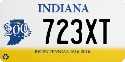 IN license plate 723XT