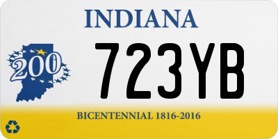 IN license plate 723YB