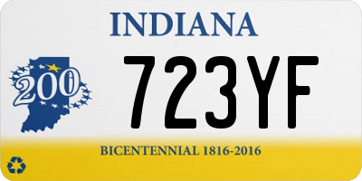 IN license plate 723YF