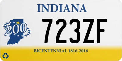 IN license plate 723ZF