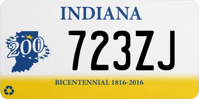 IN license plate 723ZJ