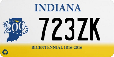 IN license plate 723ZK