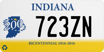 IN license plate 723ZN