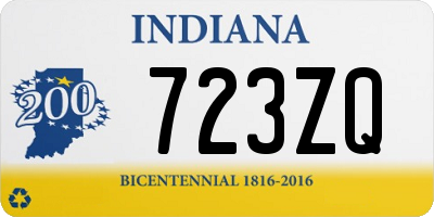 IN license plate 723ZQ