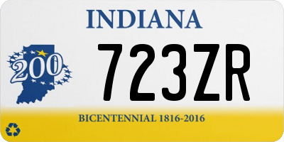 IN license plate 723ZR