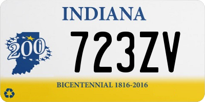 IN license plate 723ZV