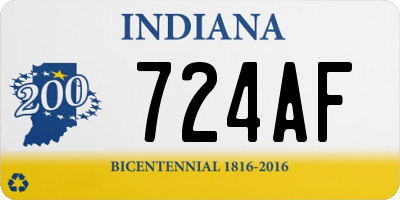 IN license plate 724AF