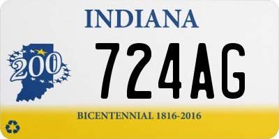 IN license plate 724AG