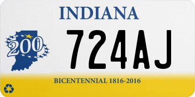 IN license plate 724AJ